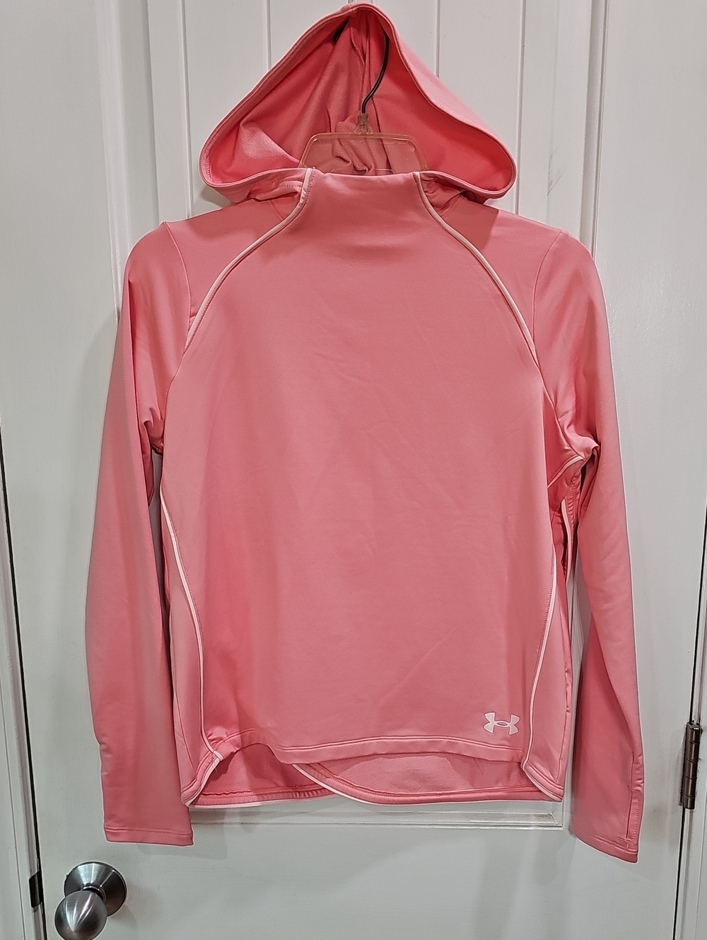 Under Armour Coral Pink Hooded Performance Pullover